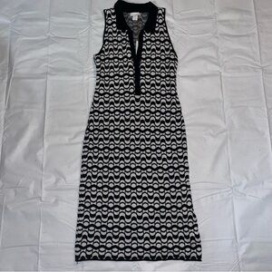 Elegant House Of Harlow 1960 Collared Bodycon Sweater Maxi Dress L NWT